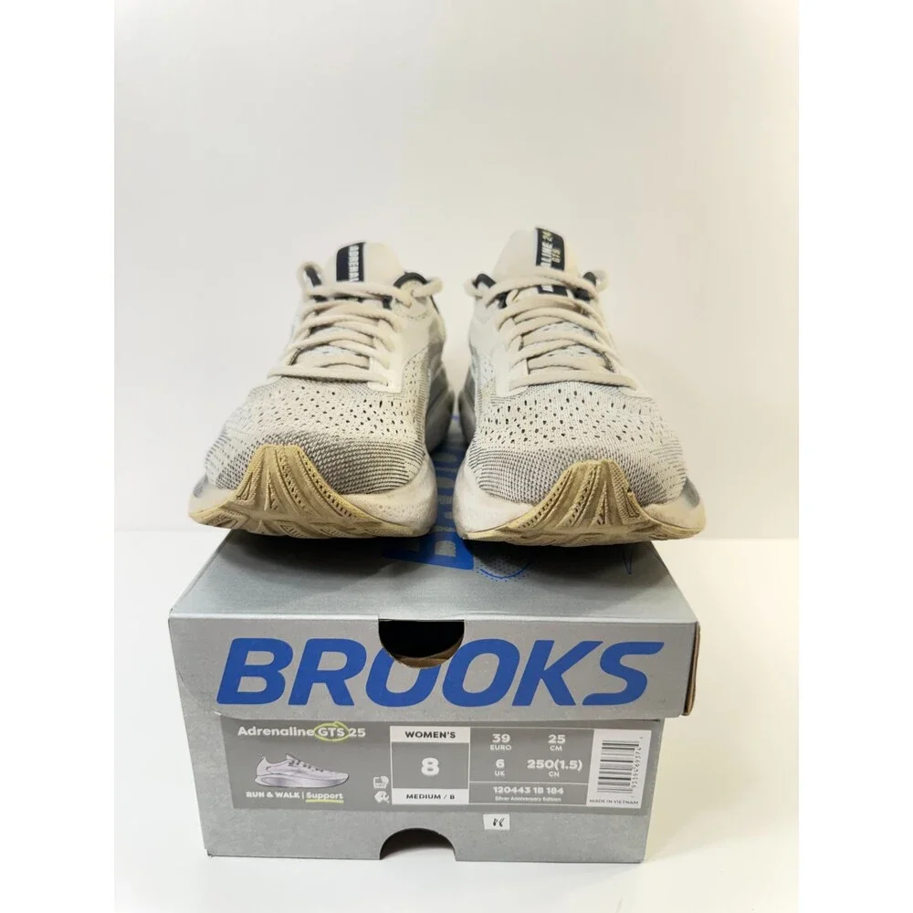 Brooks Women’s Adrenaline GTS 25 Running & Walking Shoe Silver US 8 Medium